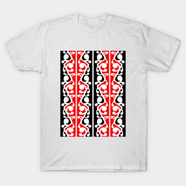 Maori Kowhaiwhai Traditional Pattern T-Shirt by mailboxdisco
